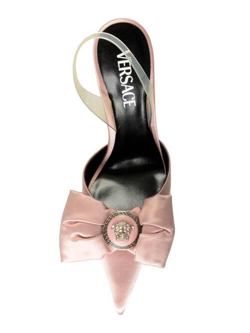 Versace Women's Dusty Rose&Silver Color Medusa Heeled Sandals Shoes US 10 IT 40 - Picture 7 of 8